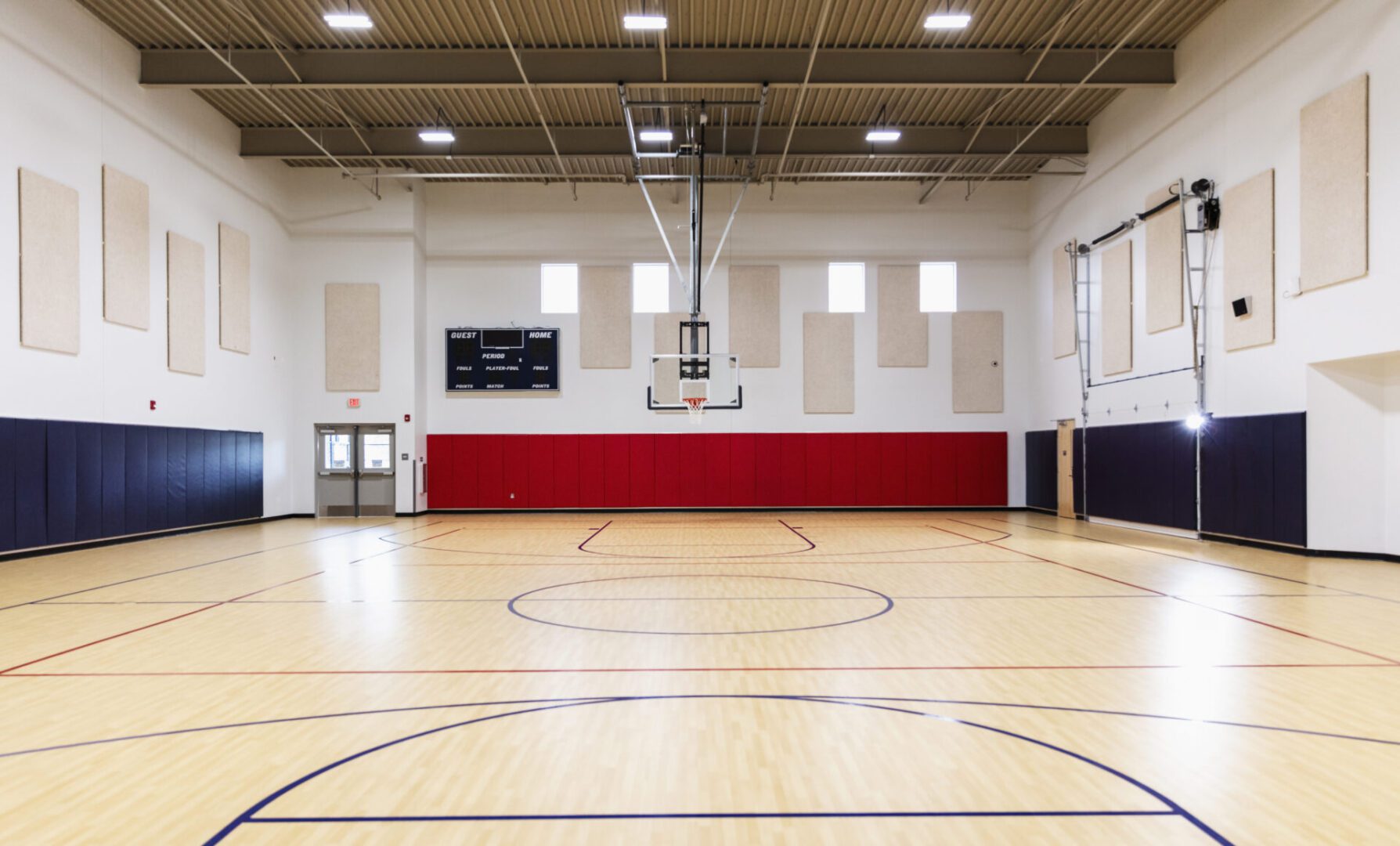 Spacious sports hall interior